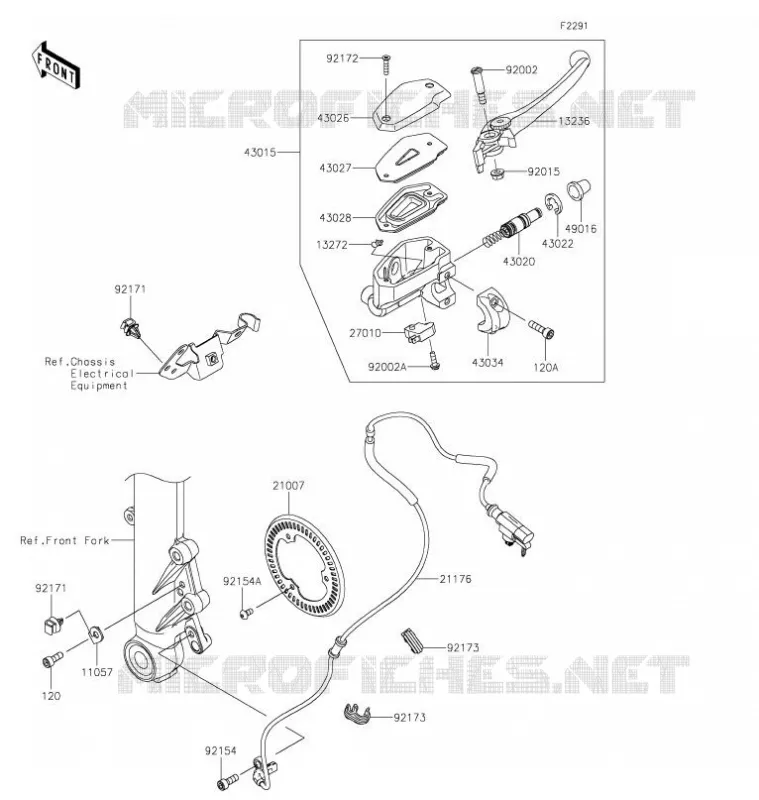 MAITRE CYLINDRE AV Kawasaki MOTOS 650 2021 NINJA 650  EX650MMFNL