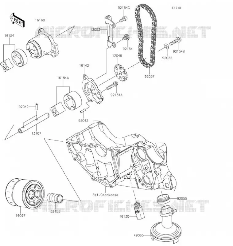 POMPE A HUILE/FILTRE &Agrave; HUILE Kawasaki MOTOS 650 2020 NINJA 650  EX650NLF