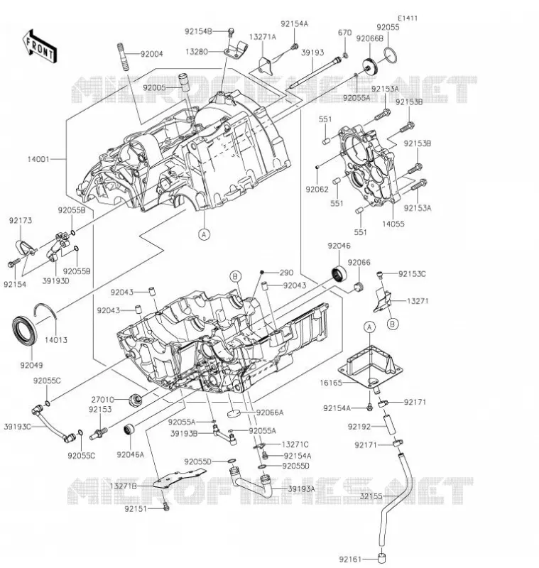 CARTER MOTEUR(S) Kawasaki MOTOS 650 2021 VERSYS 650  KLE650FMFNL