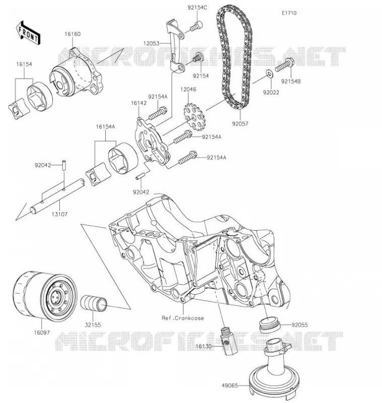 POMPE A HUILE Kawasaki MOTOS 650 2021 VERSYS 650  KLE650FMFNL