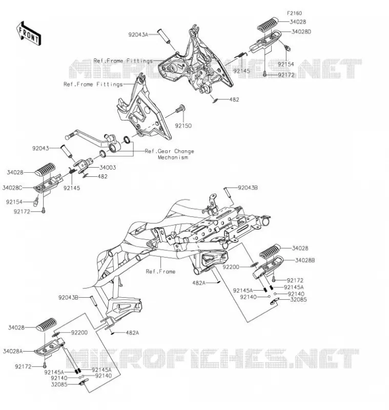 REPOSE PIED Kawasaki MOTOS 650 2021 VERSYS 650  KLE650FMFNL