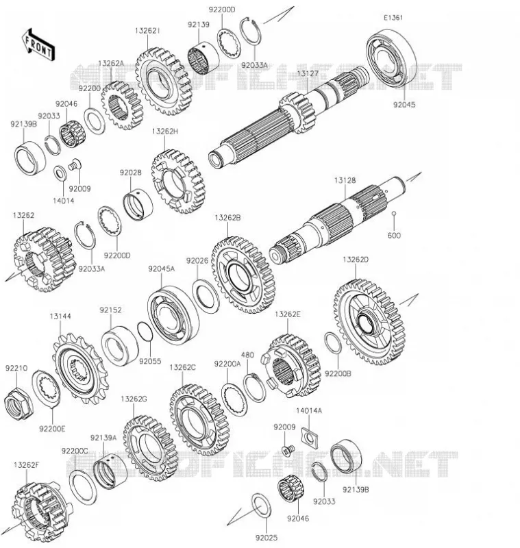 TRANSMISSION Kawasaki MOTOS 650 2021 VERSYS 650  KLE650FMFNL