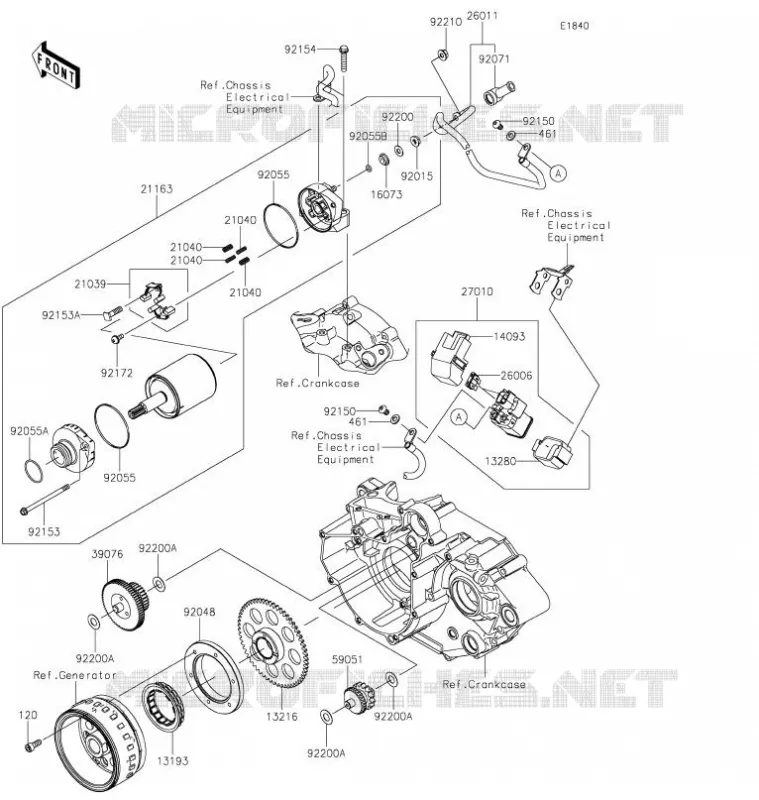 DEMARREUR Kawasaki TOUT-TERRAIN 230 2021 KLX230  KLX230AMFNN
