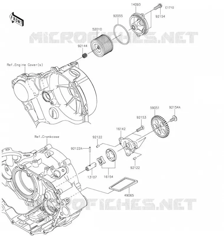 POMPE A HUILE Kawasaki TOUT-TERRAIN 230 2021 KLX230  KLX230AMFNN