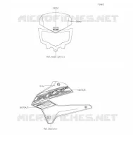 AUTOCOLLANT(GRAY) pour Kawasaki KLX250 2019