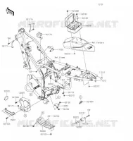 PIECE DE CADRE (COUVERTURE) pour Kawasaki KLX250 2019