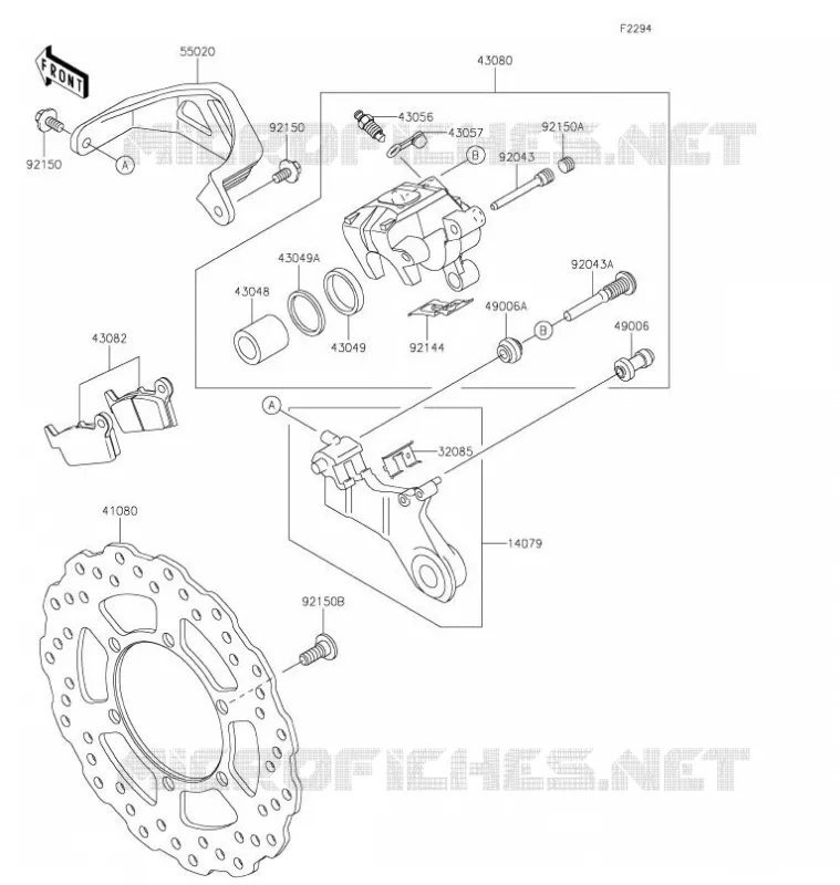 FREIN ARRIERE Kawasaki TOUT-TERRAIN 300 2021 KLX300  KLX300DMFNN