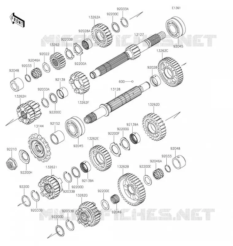 Transmission Kawasaki MOTOS 1000 2021 VERSYS 1000 SE  KLZ1000DMFNL