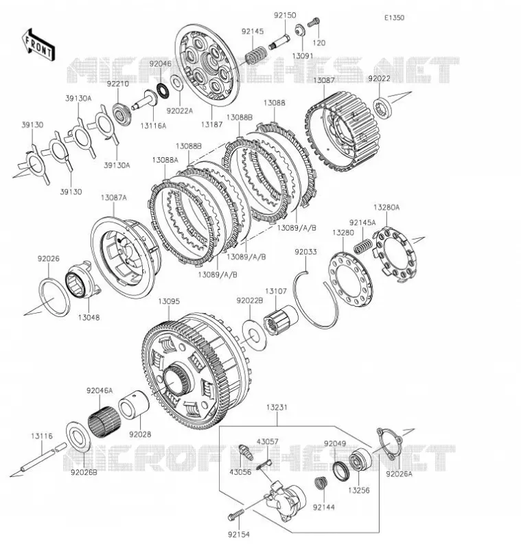 EMBRAYAGE Kawasaki MOTOS 1400 2021 GTR1400  ZG1400EMFNN