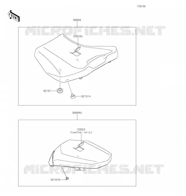 ACCESSOIRE(Seat) Kawasaki MOTOS 1000 2020 Z H2  ZR1000KLFB