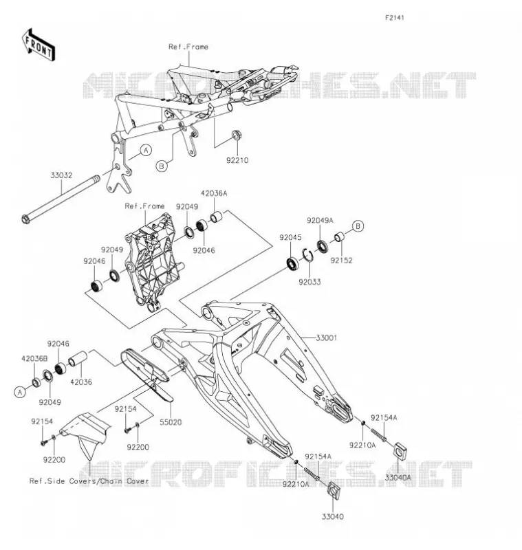 BRAS OSCILLANT Kawasaki MOTOS 1000 2020 Z H2  ZR1000KLFB