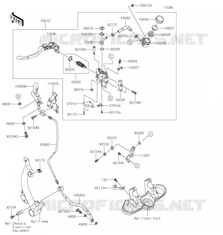 EMBRAYAGE MAITRE CYLINDRE Kawasaki MOTOS 1000 2021 Z H2  ZR1000KMFNN