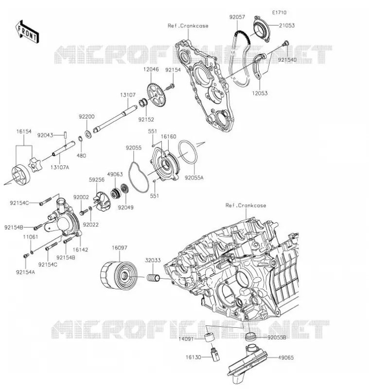 POMPE A HUILE Kawasaki MOTOS 1000 2021 Z H2 SE  ZR1000LMFNN