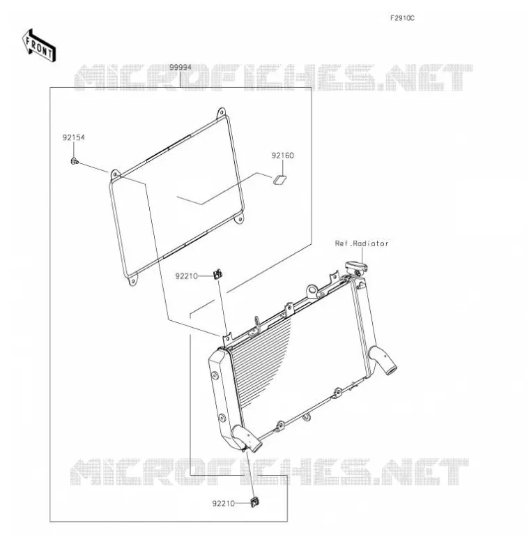 ACCESSOIRE(Radiator Guard) Kawasaki MOTOS 900 2021 Z900RS CAFE  ZR900EMFNL