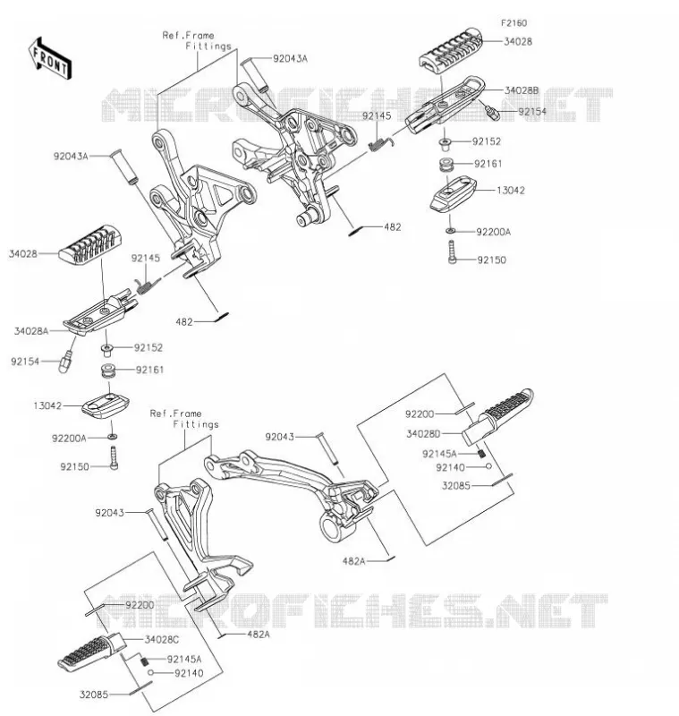 REPOSE PIED Kawasaki MOTOS 900 2020 Z900  ZR900FLFA