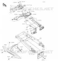 GARDE BOUE ARRI&Egrave;RE pour Kawasaki Z900 2021