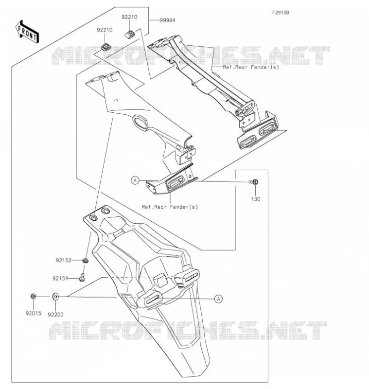 ACCESSOIRE(Extended Flap) Kawasaki MOTOS 900 2021 Z900  ZR900FMFNL