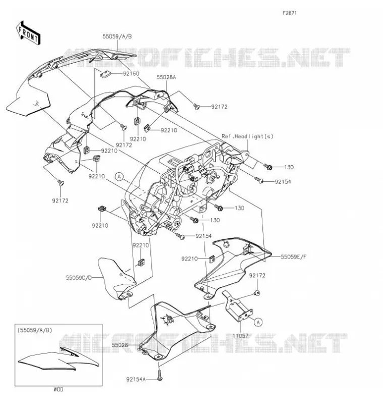 CARENAGE Kawasaki MOTOS 900 2021 Z900  ZR900HMFNN