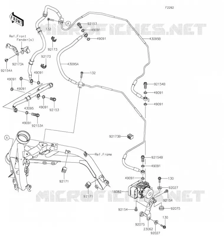 DURITE DE FREIN Kawasaki MOTOS 900 2021 Z900  ZR900HMFNN