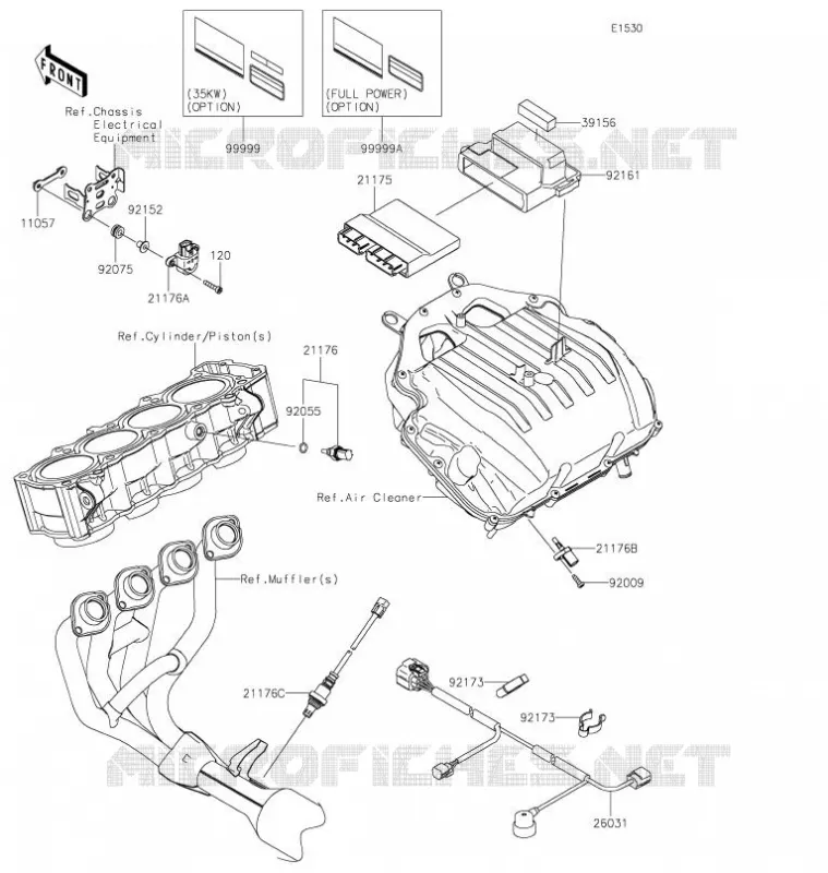 INJECTION CARBURANT Kawasaki MOTOS 900 2021 Z900  ZR900HMFNN