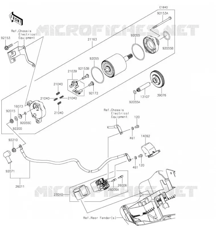 DEMARREUR Kawasaki MOTOS 1000 2021 NINJA H2 SX SE PLUS  ZX1002DMFNN