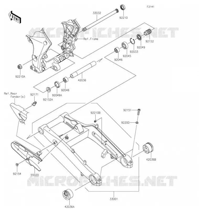 BRAS OSCILLANT Kawasaki MOTOS 1000 2021 NINJA 1000SX  ZX1002KMFNL
