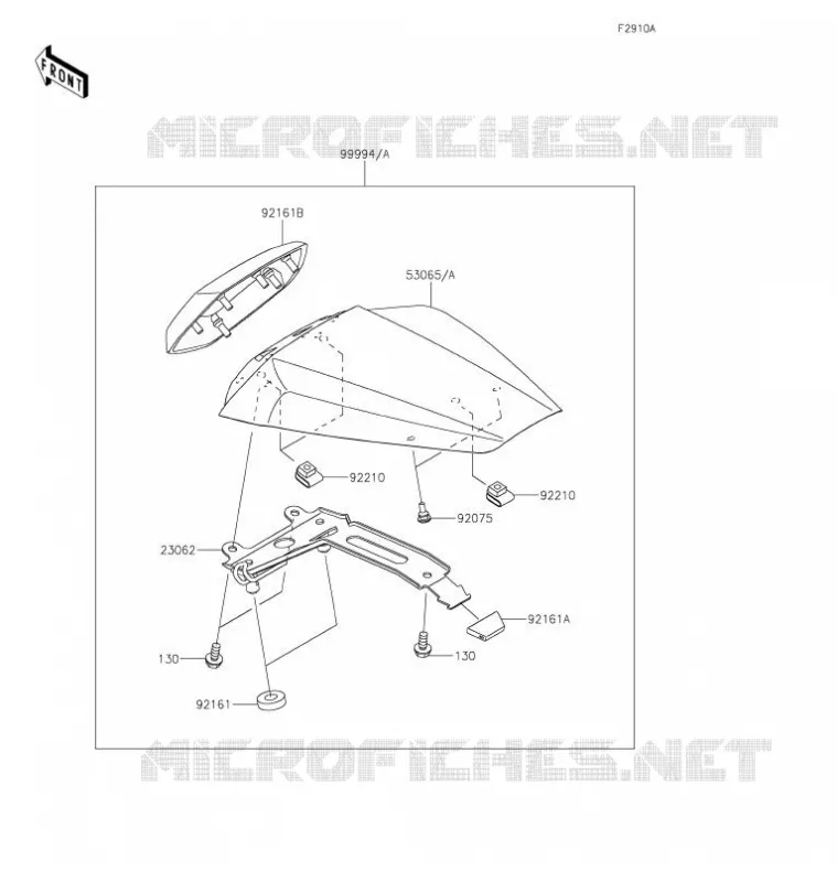 ACCESSOIRE(Pillion Seat Cover) Kawasaki MOTOS 1000 2021 NINJA ZX-10R  ZX1002LMFNN