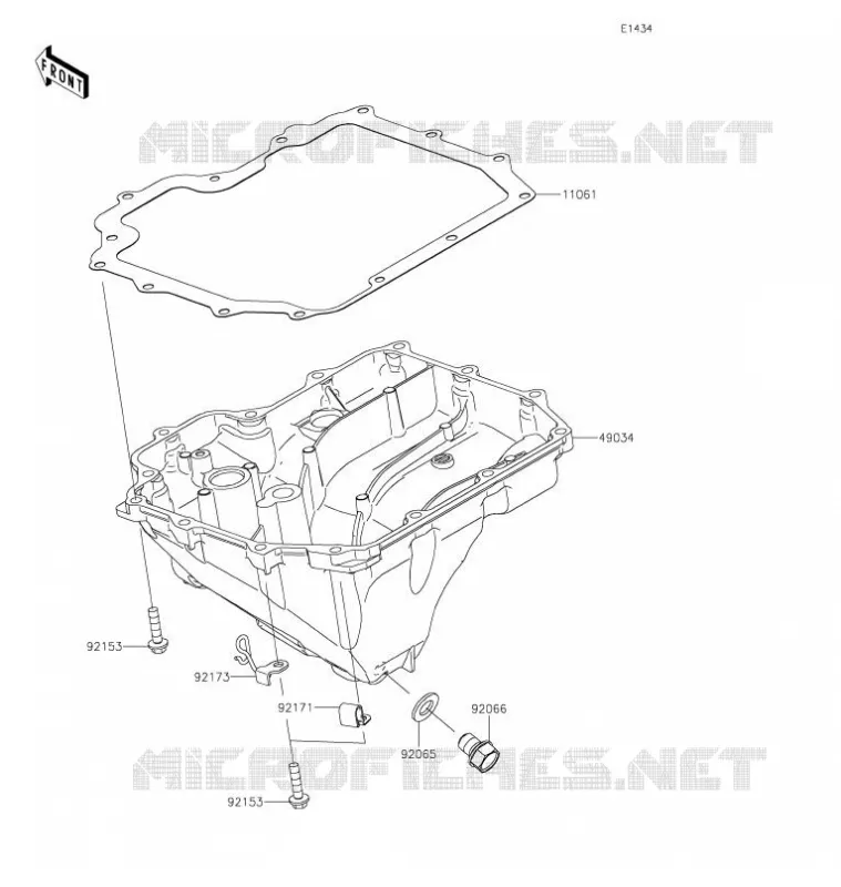 CARTER INFERIEUR Kawasaki MOTOS 1000 2021 NINJA ZX-10R  ZX1002LMFNN