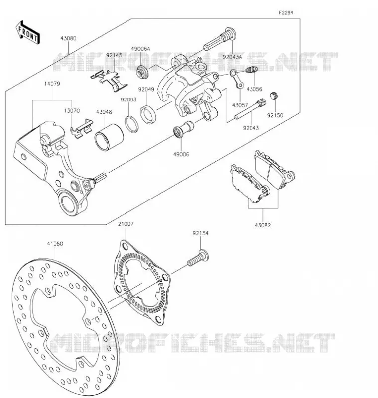 FREIN ARRIERE Kawasaki MOTOS 1000 2021 NINJA ZX-10R  ZX1002LMFNN