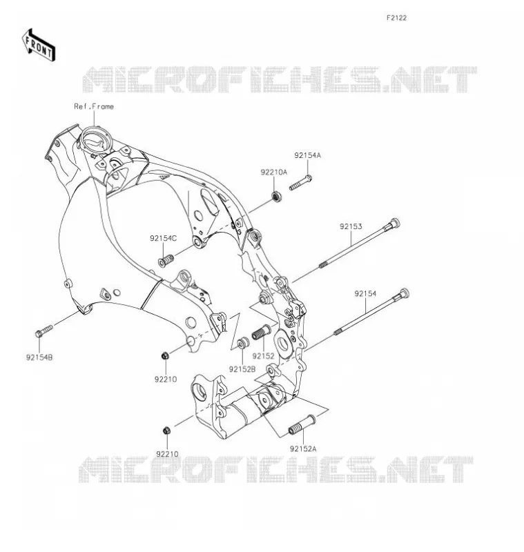 SUPPORT MOTEUR Kawasaki MOTOS 1000 2021 NINJA ZX-10R  ZX1002LMFNN