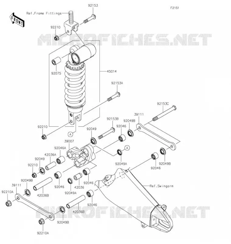 SUSPENSION / AMORTISSEUR Kawasaki MOTOS 636 2021 NINJA ZX-6R  ZX636GMFAL
