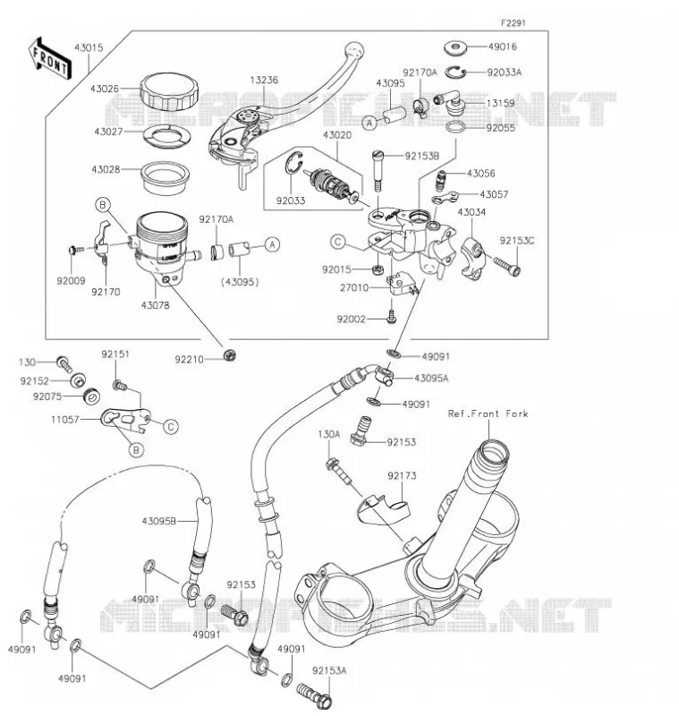 MAITRE CYLINDRE AV Kawasaki MOTOS 636 2021 NINJA ZX-6R  ZX636HMFAN