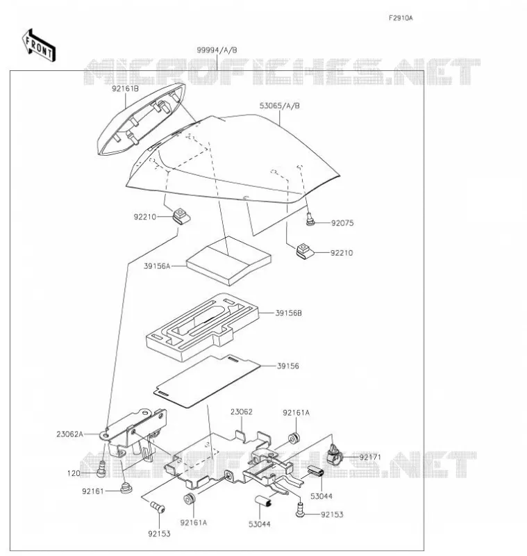 ACCESSOIRE(Pillion Seat Cover) Kawasaki MOTOS 636 2021 NINJA ZX-6R  ZX636HMFNN