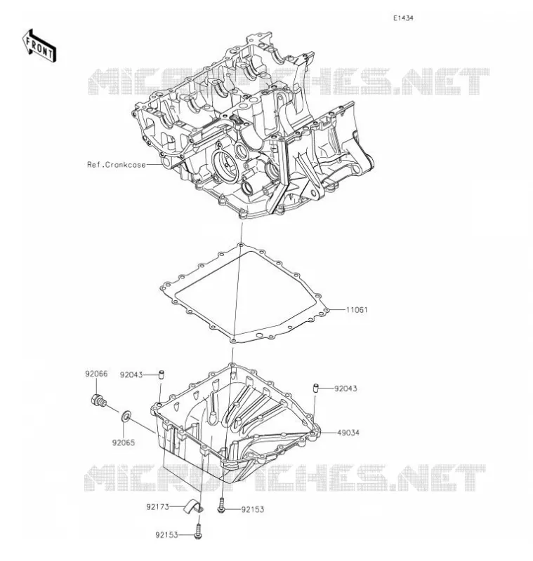 CARTER INFERIEUR Kawasaki MOTOS 636 2021 NINJA ZX-6R  ZX636HMFNN