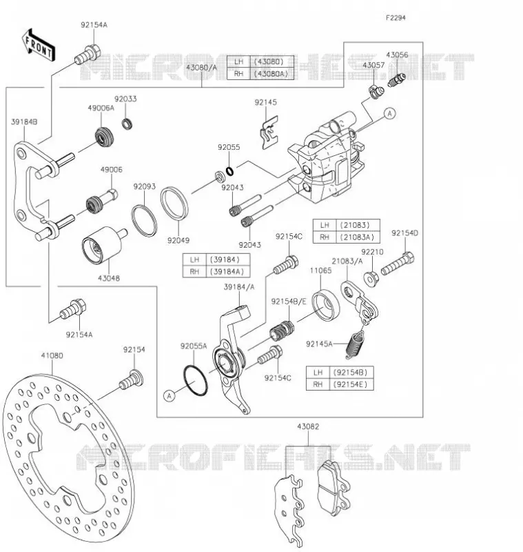 FREIN ARRIERE Kawasaki SSV 1000 2021 MULE PRO-DXT  KAF1000AMFNN