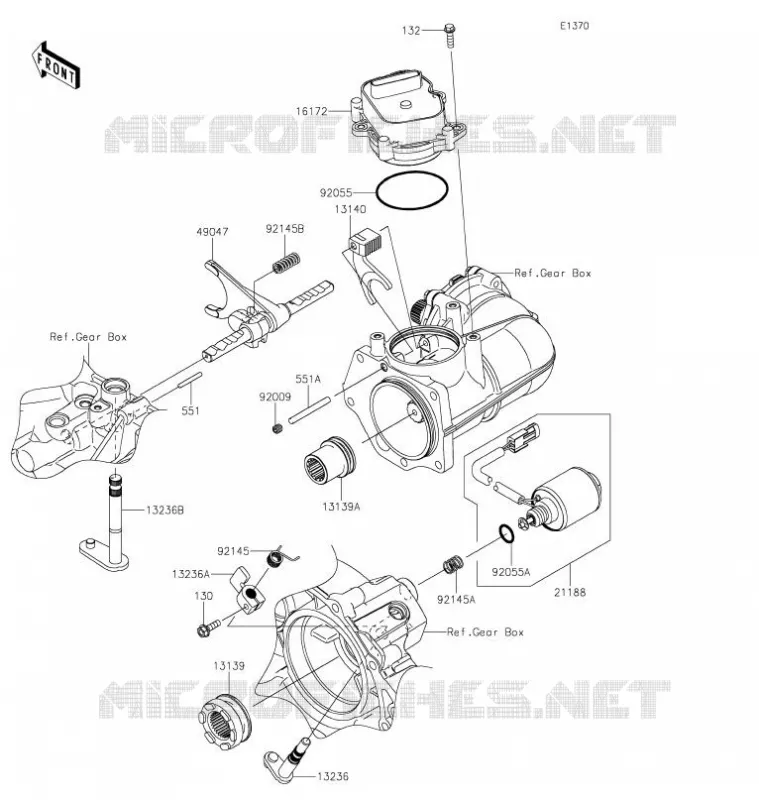 SELECTEUR Kawasaki SSV 1000 2021 MULE PRO-DXT  KAF1000AMFNN