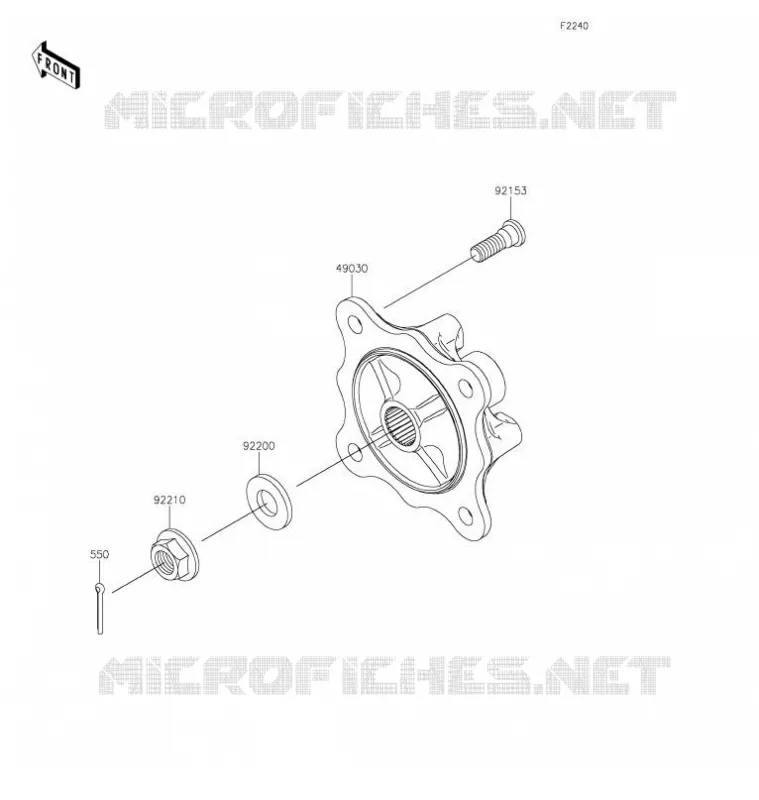 MOYEU ARRIERE/FREIN Kawasaki SSV 1000 2021 MULE PRO-DXT  KAF1000JMFNN