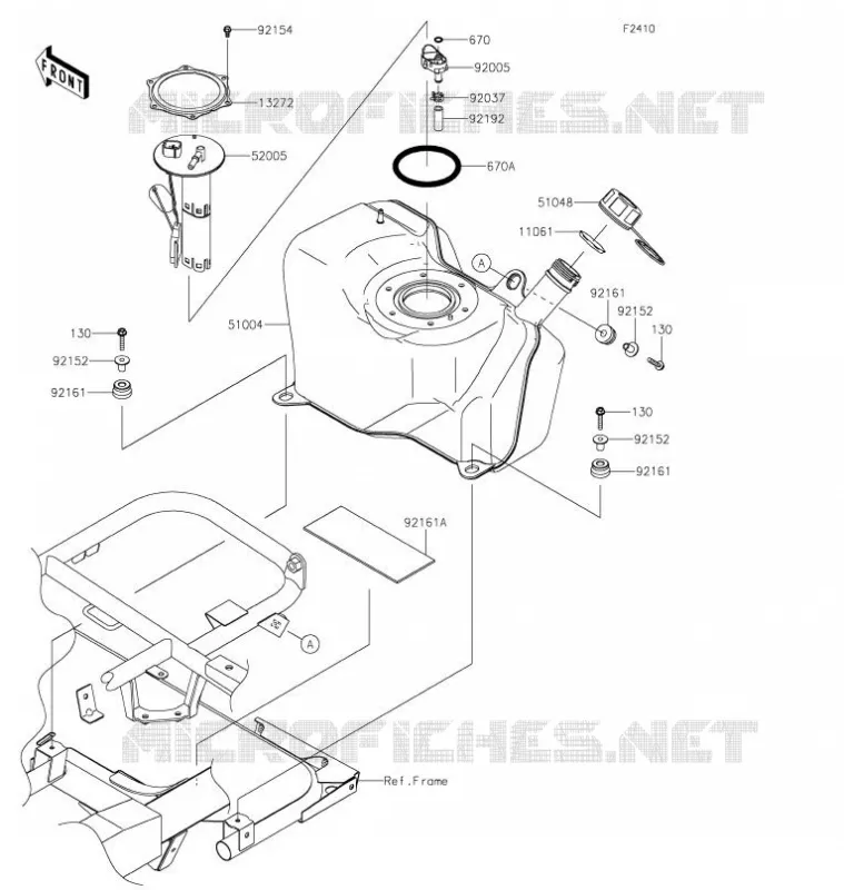 RESERVOIR CARBURANT Kawasaki SSV 400 2021 MULE SX  KAF400JMFNN