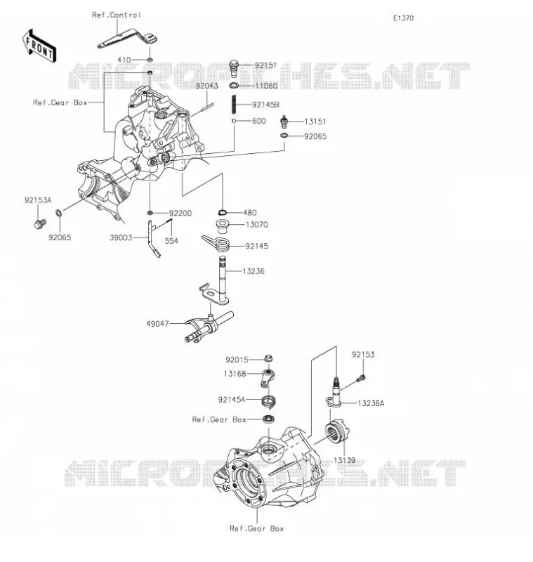 SELECTEUR Kawasaki SSV 400 2021 MULE SX  KAF400JMFNN