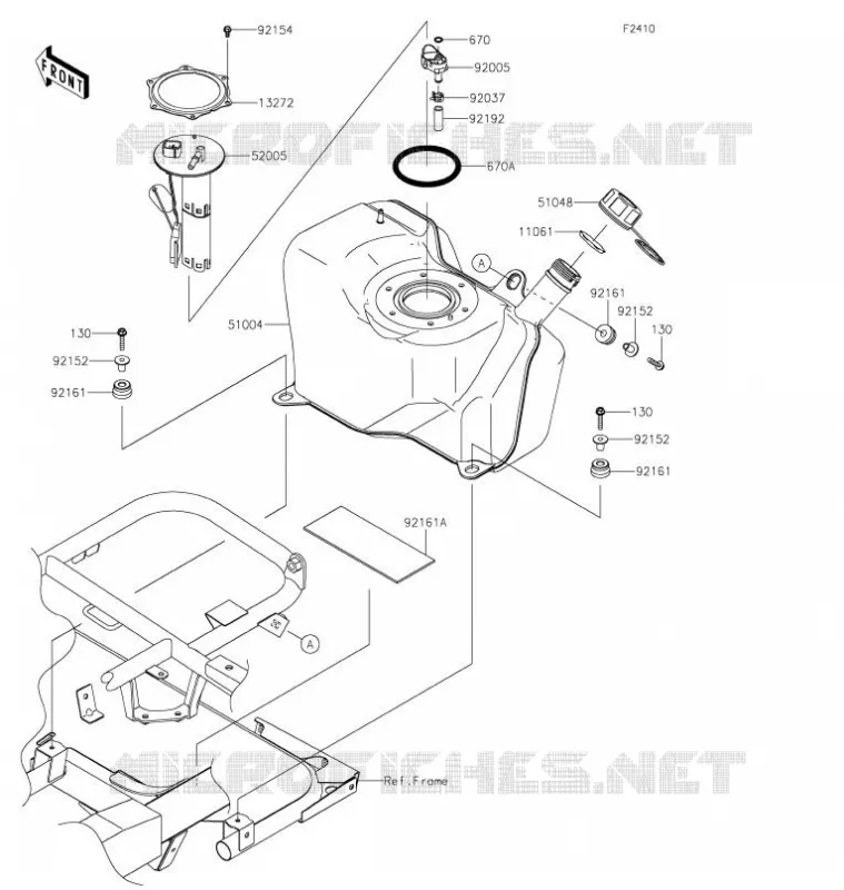 RESERVOIR CARBURANT Kawasaki SSV 400 2021 MULE SX  KAF400JMFNN