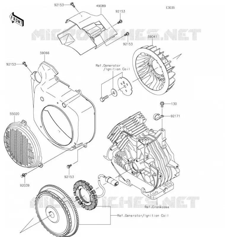 REFROIDISSEMENT Kawasaki SSV 400 2021 MULE SX 4X4  KAF400RMFNN