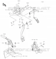 PEDALE DE FREIN/LEVIER ACCELERATEUR pour Kawasaki MULE SX 4X4 2021