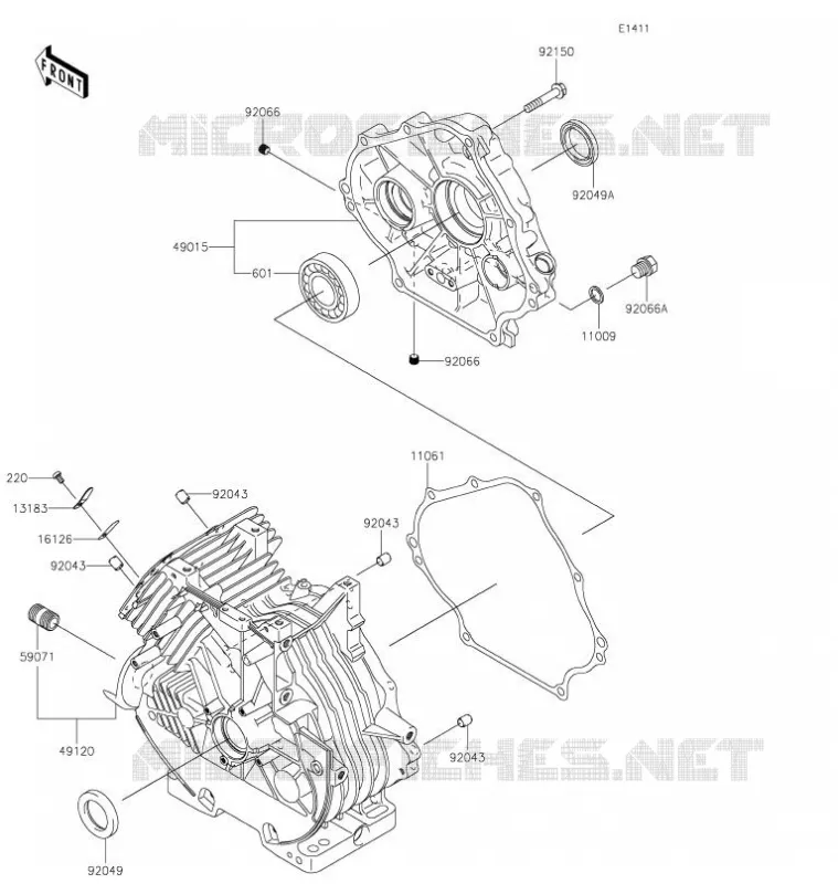 CARTER MOTEUR(S) Kawasaki SSV 400 2021 MULE SX 4X4  KAF400SMFNN