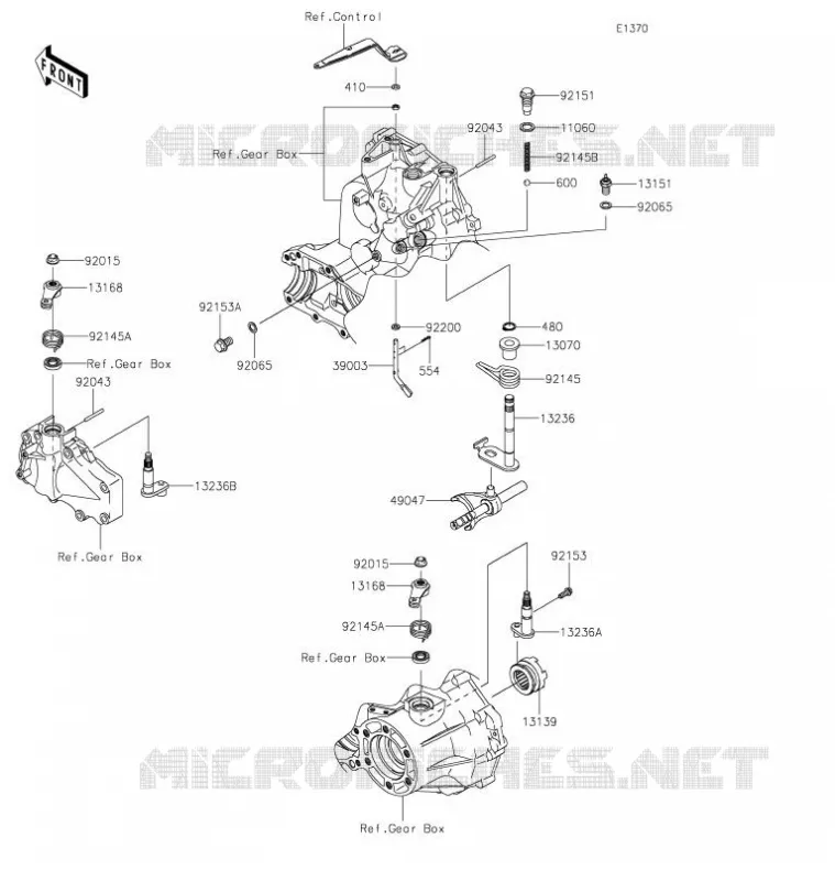 SELECTEUR Kawasaki SSV 400 2021 MULE SX 4X4  KAF400TMFNN