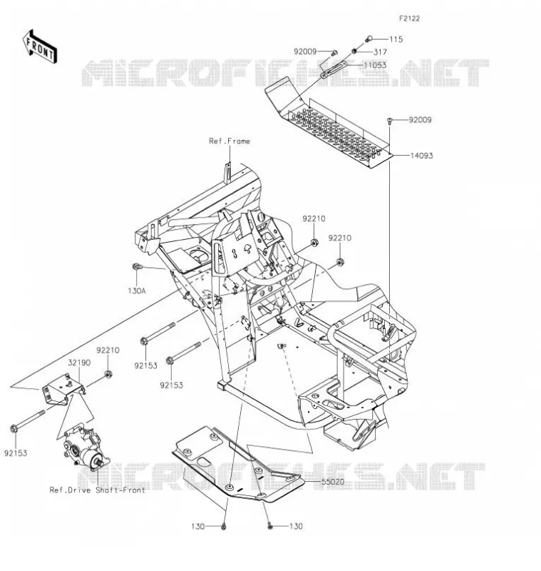 SUPPORT MOTEUR Kawasaki SSV 400 2021 MULE SX 4X4  KAF400TMFNN