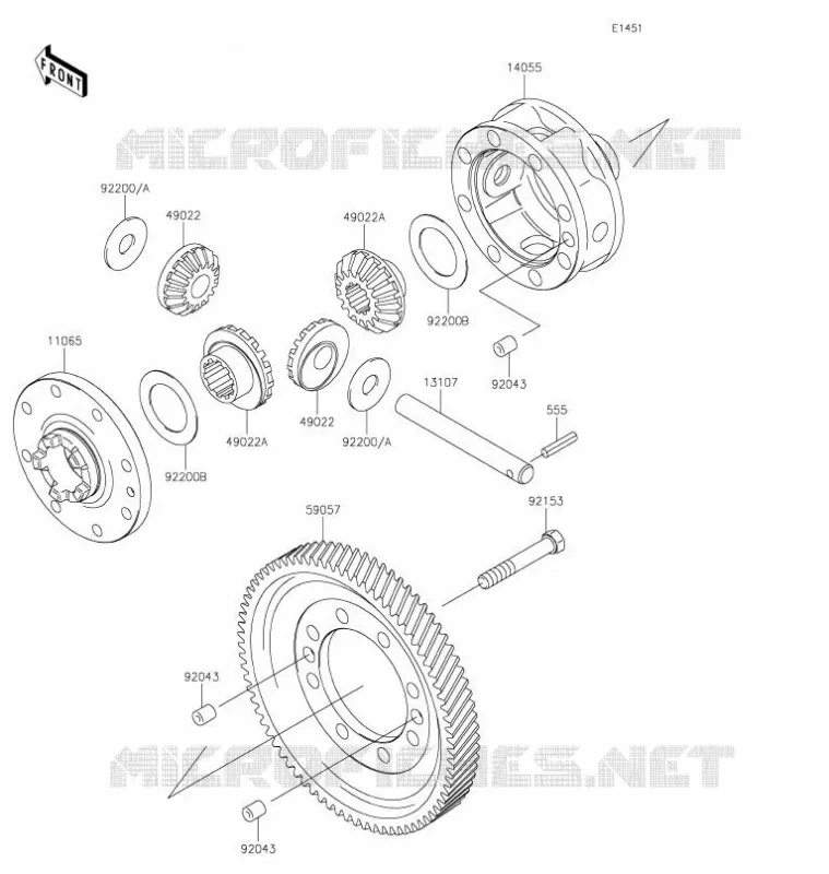 DIFFERENTIEL Kawasaki SSV 620 2021 MULE 4010 4X4  KAF620MMFNN