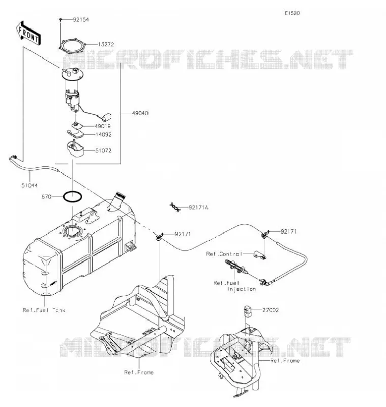 POMPE A ESSENCE Kawasaki SSV 620 2021 MULE 4010 4X4  KAF620MMFNN