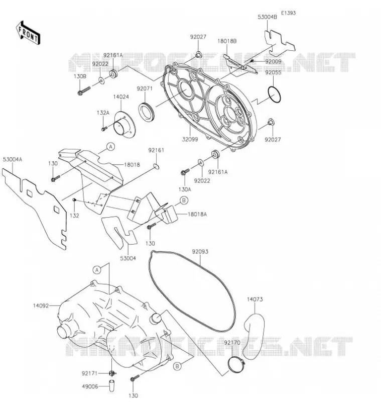 COUVERCLE CONVERTISSEUR Kawasaki SSV 620 2021 MULE 4010 TRANS 4X4  KAF620RMFNN