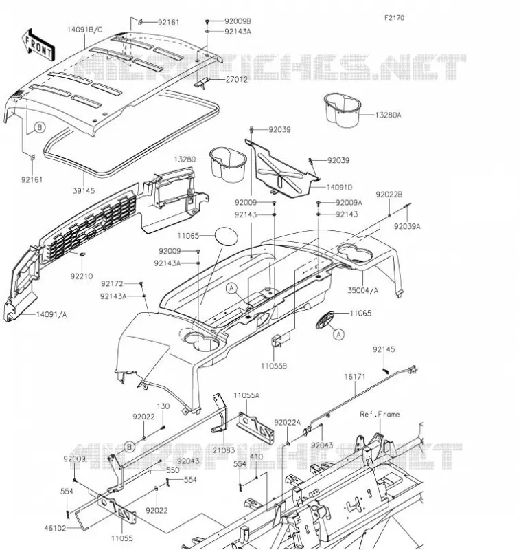GARDE BOUE Kawasaki SSV 620 2021 MULE 4010 TRANS 4X4  KAF620RMFNN