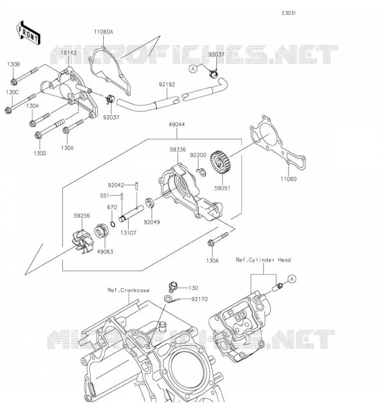 POMPE &Agrave; EAU Kawasaki SSV 620 2021 MULE 4010 TRANS 4X4  KAF620RMFNN